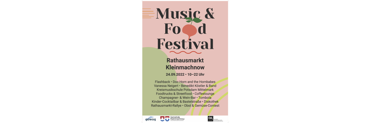 Music &amp; Food Festival auf dem Rathausmarkt - Music &amp; Food Festival auf dem Rathausmarkt Kleinmachnow am 24.09.22