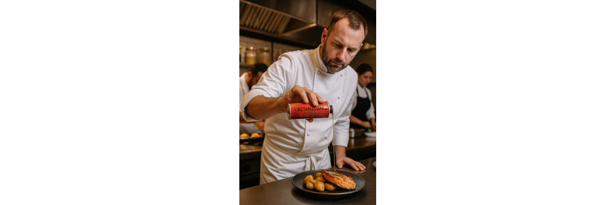 Grilled Salmon with Grilled Potatoes &amp; Cretan Essence Chili Oil - Grilled Salmon with Grilled Potatoes &amp; Cretan Essence