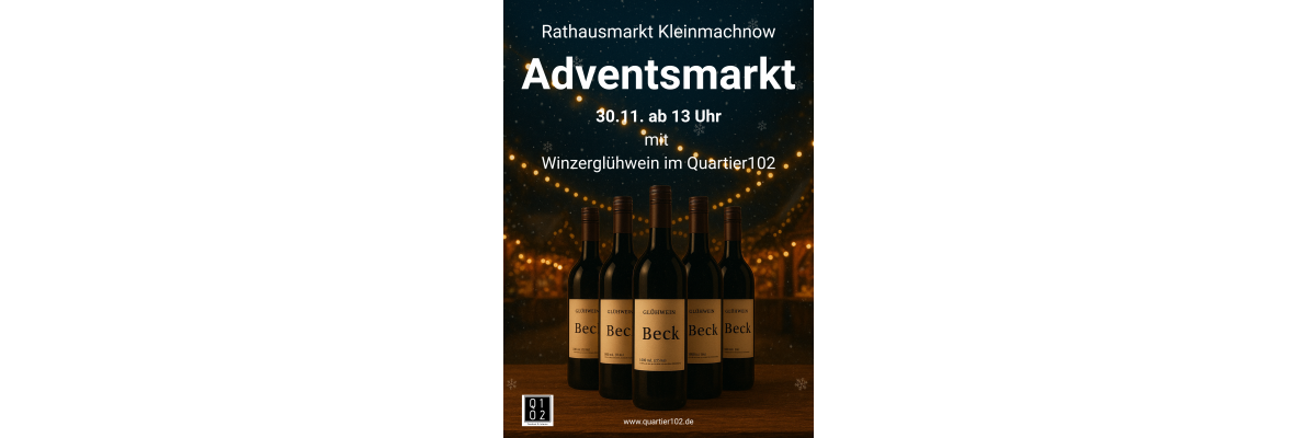 Adventsmarkt auf dem Rathausmarkt Kleinmachnow - Adventsmarkt auf dem Rathausmarkt Kleinmachnow – 1. Advent, Sonntag 30.11.2025
