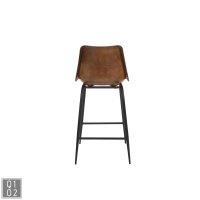 Barhocker mit Leder, Cognac
