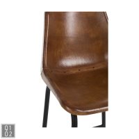 Barhocker mit Leder, Cognac