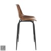 Barhocker mit Leder, Cognac
