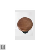 Bowie Barhocker mit gestepptem Ledersitz