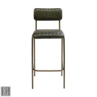 Diner Barhocker mit gestepptem Leder