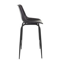 BARCHAIR LEATHER/METAL BLACK