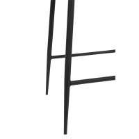 BARCHAIR LEATHER/METAL BLACK