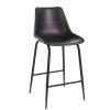 BARCHAIR LEATHER/METAL BLACK
