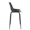 BARCHAIR LEATHER/METAL BLACK