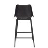 BARCHAIR LEATHER/METAL BLACK