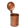Großer Mülleimer in Kupfer