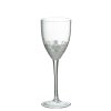 Weinglas Weiss Glas Transparent mit silber (8x8x22cm)