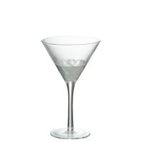 Cocktailglas Transparent mit silber (12x12x19cm)