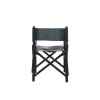 DIRECTOR CHAIR FOLD WD/LEAT BL