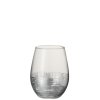Trink od. Wasserglas GITTER KUG Glas SIL/Transparent (11x11x13cm)