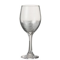 DRINK GLASS +FT GRID GL SIL/TR