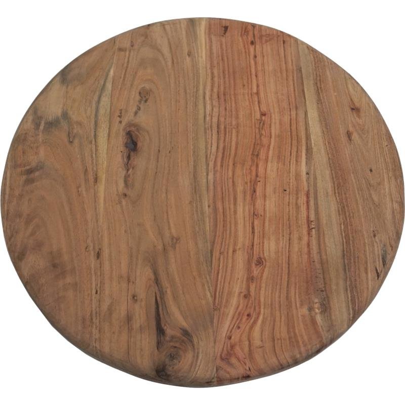 Runde Tischplatte aus Recyclingholz D=70cm