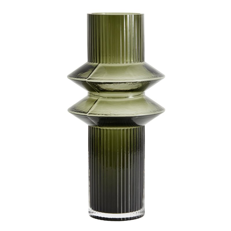 Vase RILLA, glas, clear green, M