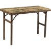 Kleiner, rustikaler Tisch aus Holz/Eisen
