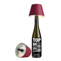 Sompex Akku Leuchten Top, Flaschenaufsatz Bordeaux